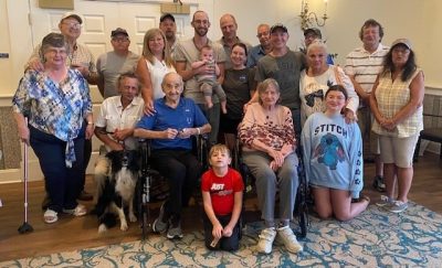 Jack M, second row, third from left, with family and friends on August 30, 2024.